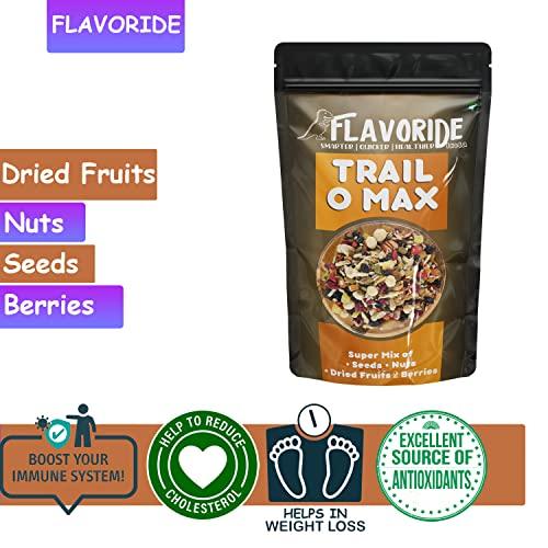 FLAVORIDE FLAVORIDE Premium Trail O Max Healthy Fitness Daily Dose Dose Mixture Of Dry Fruits Nuts Seeds & Berries Roasted Crunchy Mixed Nut Super Food Delicious Healthy Breakfast Snacks -1 Kg