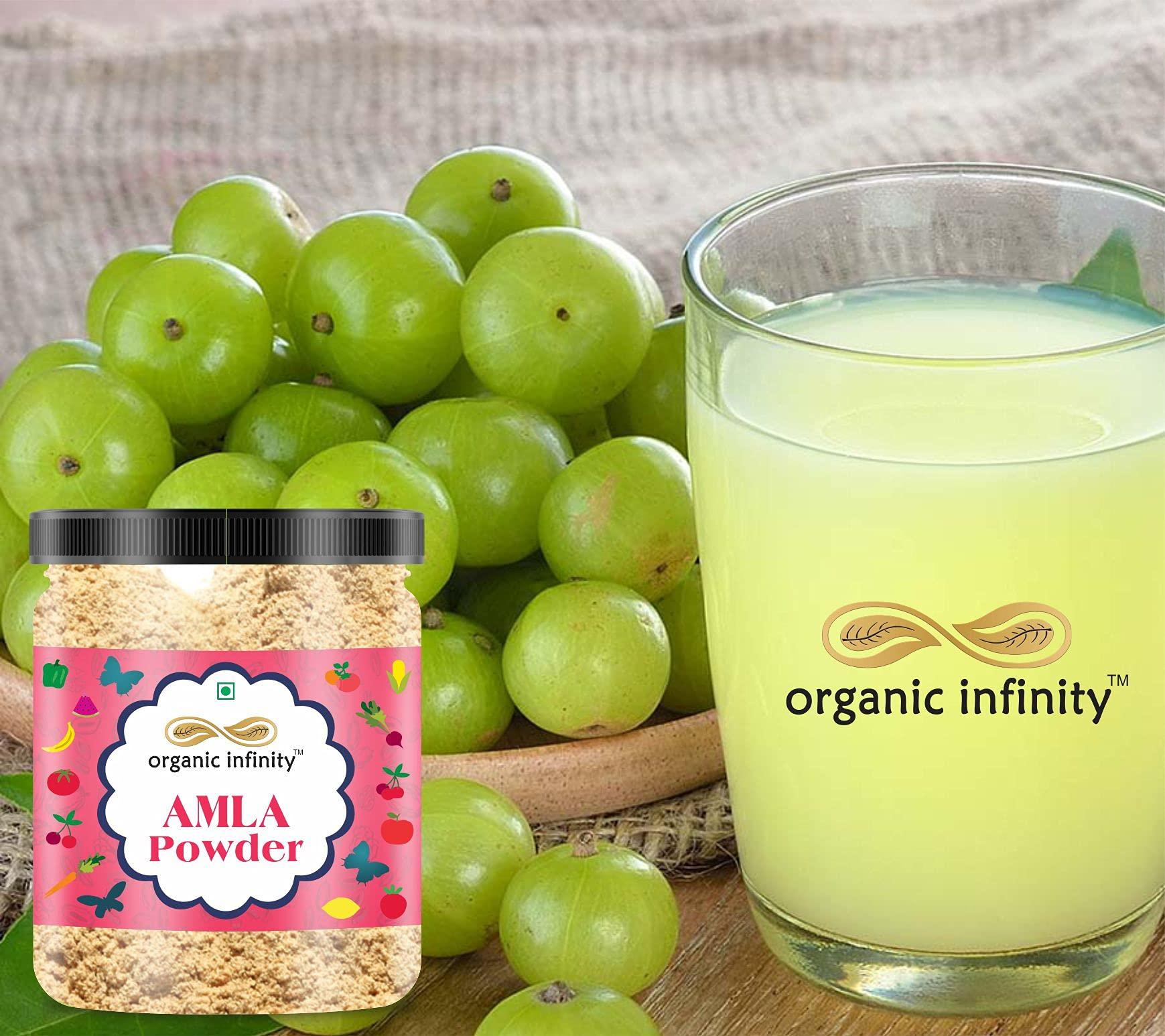 organic infinity Organic Infinity Amla Powder (Phyllanthus Emblica/Indian Gooseberry) (Primium) - 500 GM X 2 = 1 KG by Organic Infinity