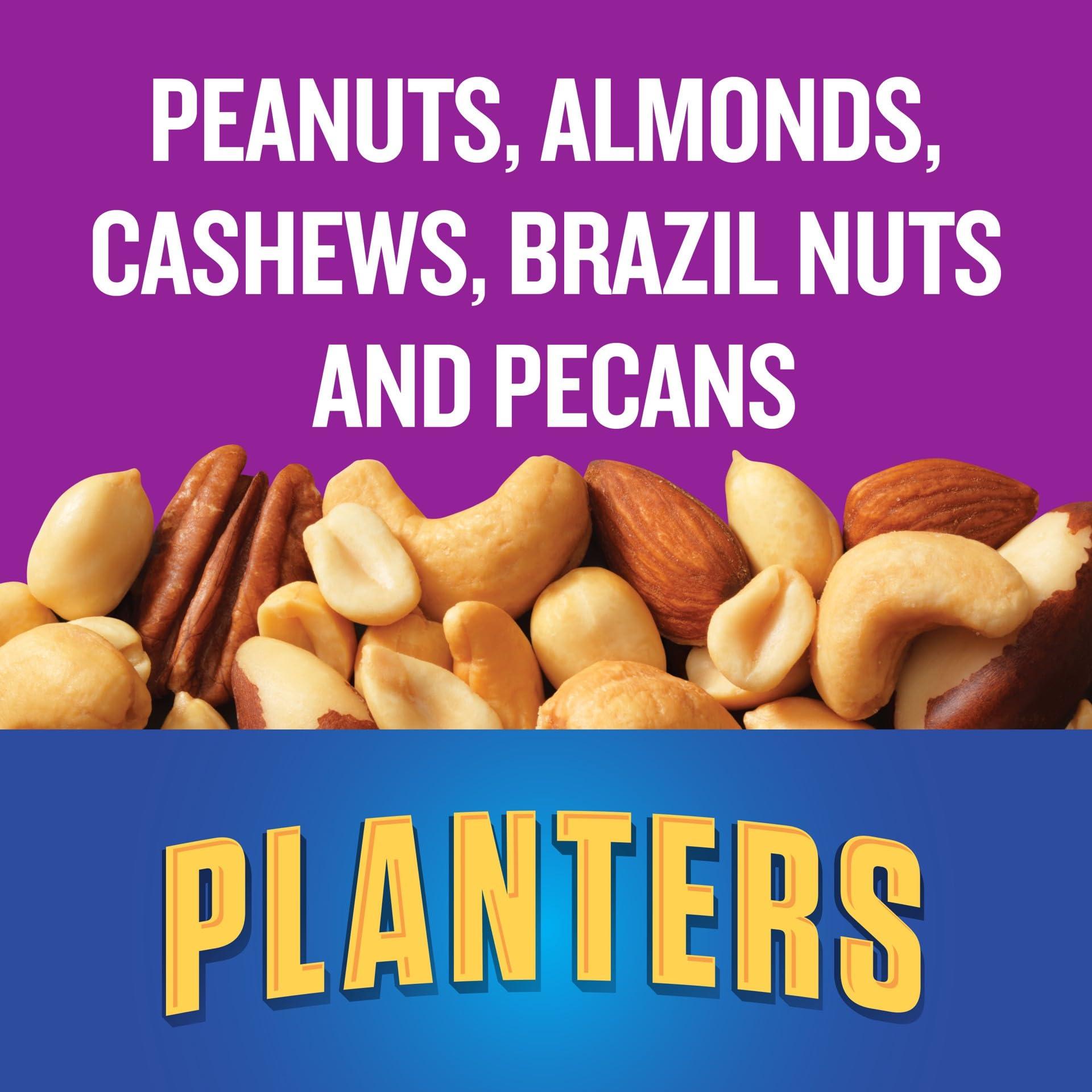 Generic Planters Salted Mixed Nuts, Peanuts, Almond, Cashews, Brazil Nuts & Pecans Less Then 50% Peanuts Healthy Snacks 292g