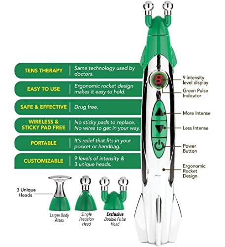 Generic ACM 3 in 1 Meridian Acupuncture Pointer For Body Pain Palm Acupressure Health & Acupressure Point for Pain Relief Stimulation Electrical Pulse Therapy Massager