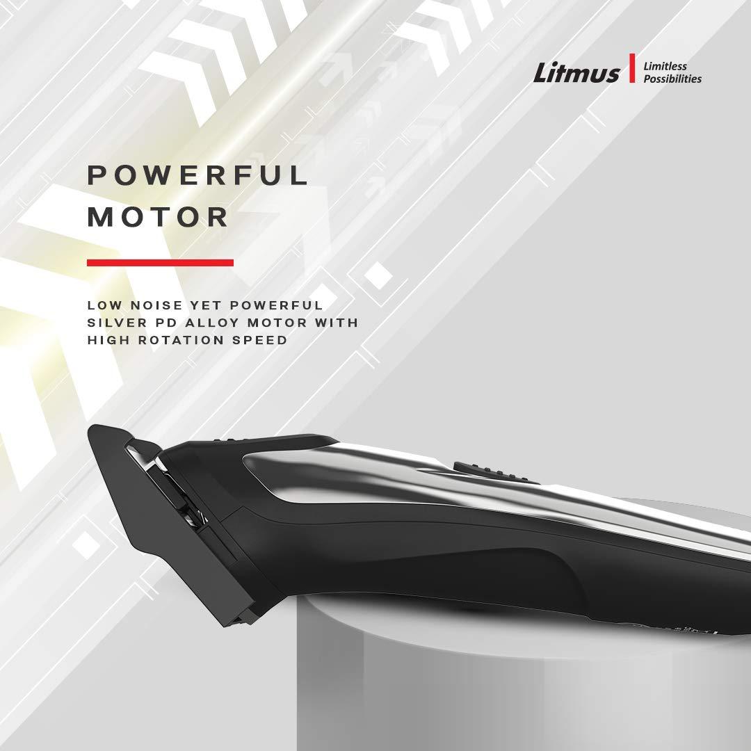 Litmus LITMUS Men Precision Beard Trimmer PT-101(Luxury Edition, Chrome), Waterproof | Corded & Cordless | Run Time: 70 Mins