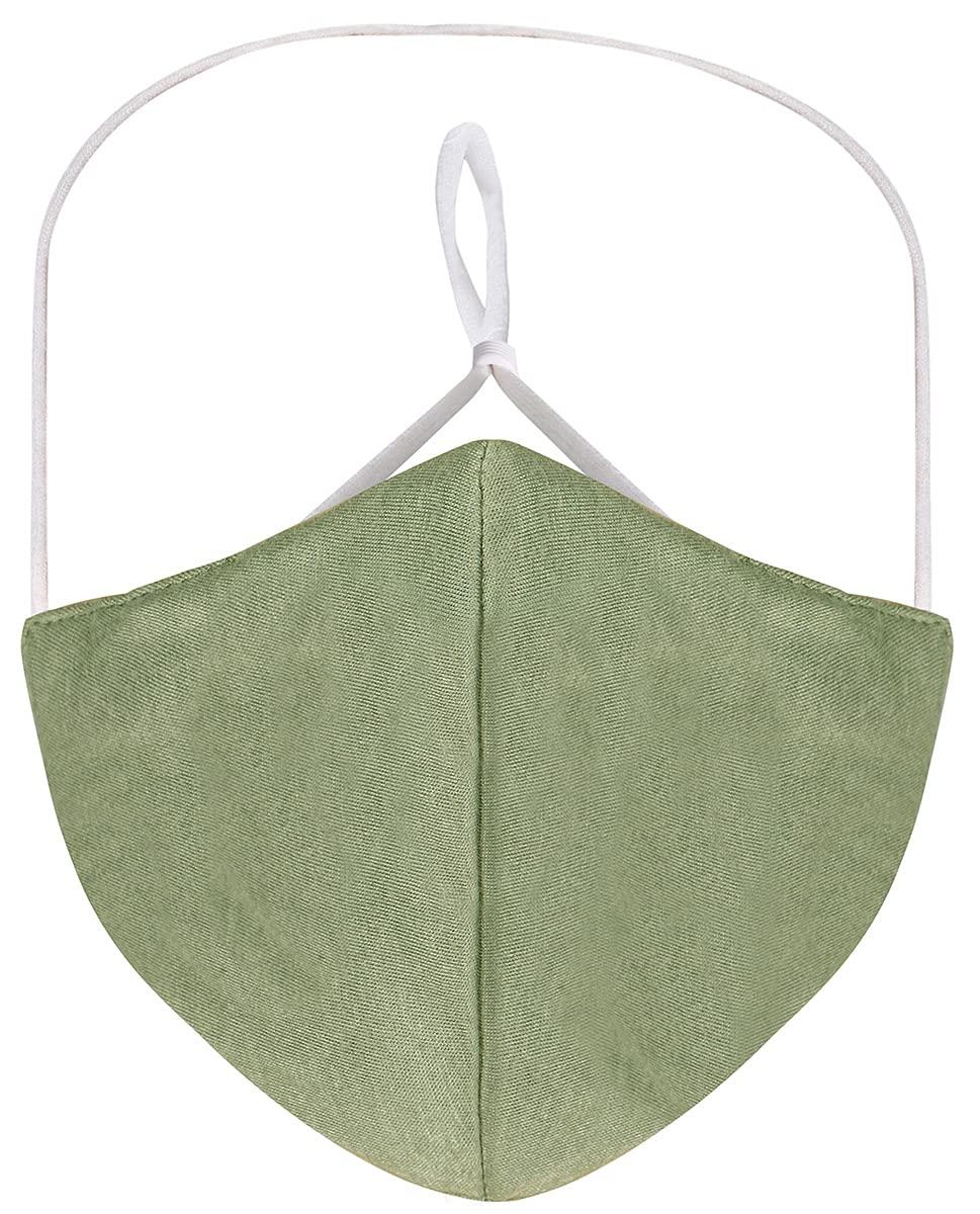 Silk Route InEssence Mermaid Grey Hijab Friendly Plain Toggle Cloth Mask With Filter Slot and 1 Filter Inserted