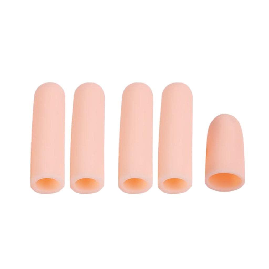 T.O.G. T.O.G. 10Pcs Thumb Protectors Splint Gel Finger Sleeves Caps Cover Tube Skin+White