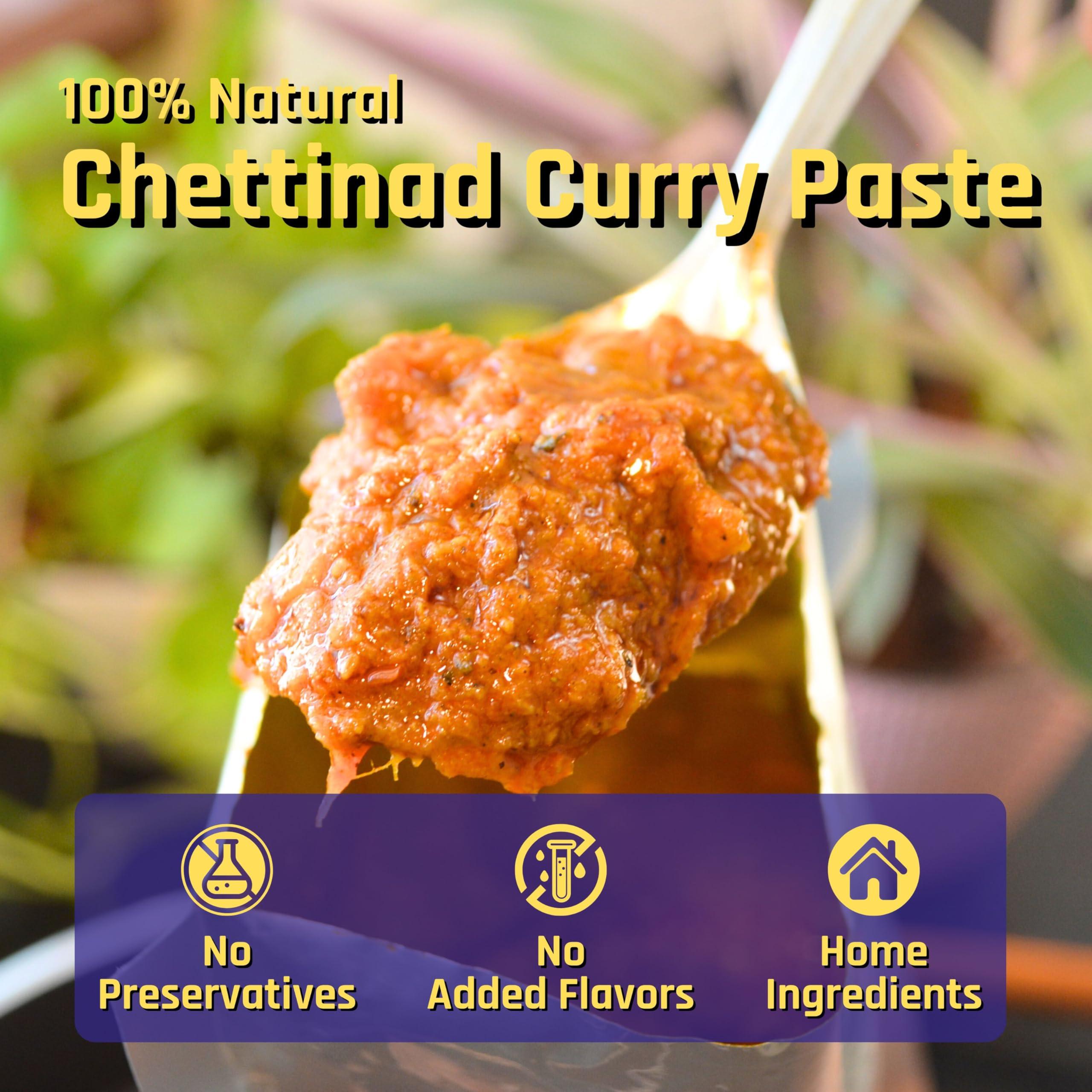currychief CurryChief Chettinad Curry Paste | Pack of 2 | Just add Chicken and Water | 100% Veg | Chicken Masala | Cook in 10 Minutes | For 500g Chicken |100% Natural | Zero Preservatives | Net Weight 275g | Serves 3-4