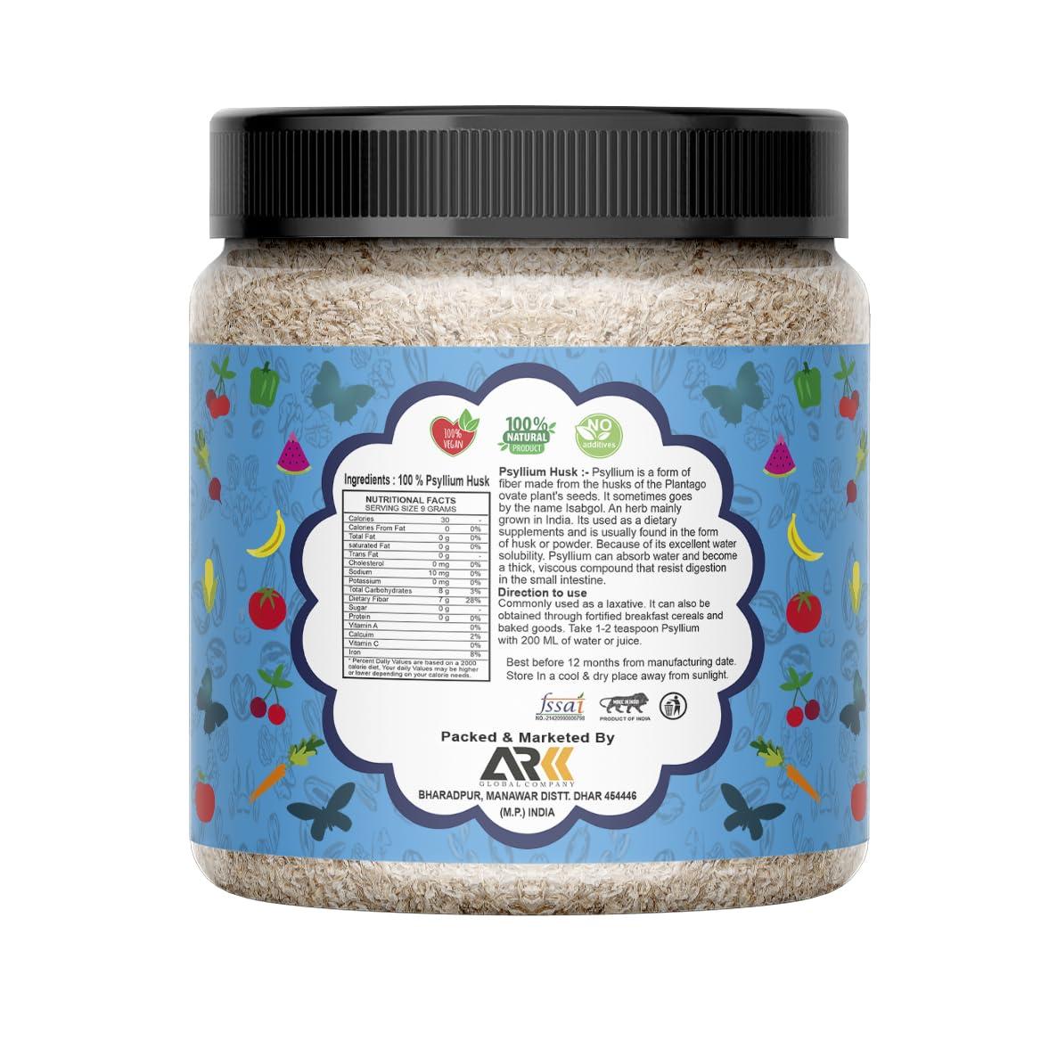 organic infinity Organic Infinity Psyllium Husk/Isabgol Husk (Sat - Isabgol) Fibre Support - 500 Gm By Organic Infinity - Powder