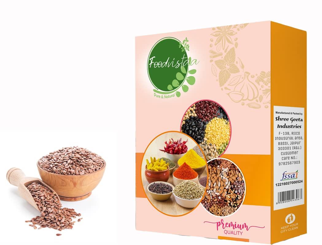 FOODVISTAA FOODVISTAA FLAX SEED/Tishi/ Linum usitatissimum/Linseed/Alsi/Ginjalu/Ali Vidai/Alashi Cheruchanavith/no use of pesticides-100gm