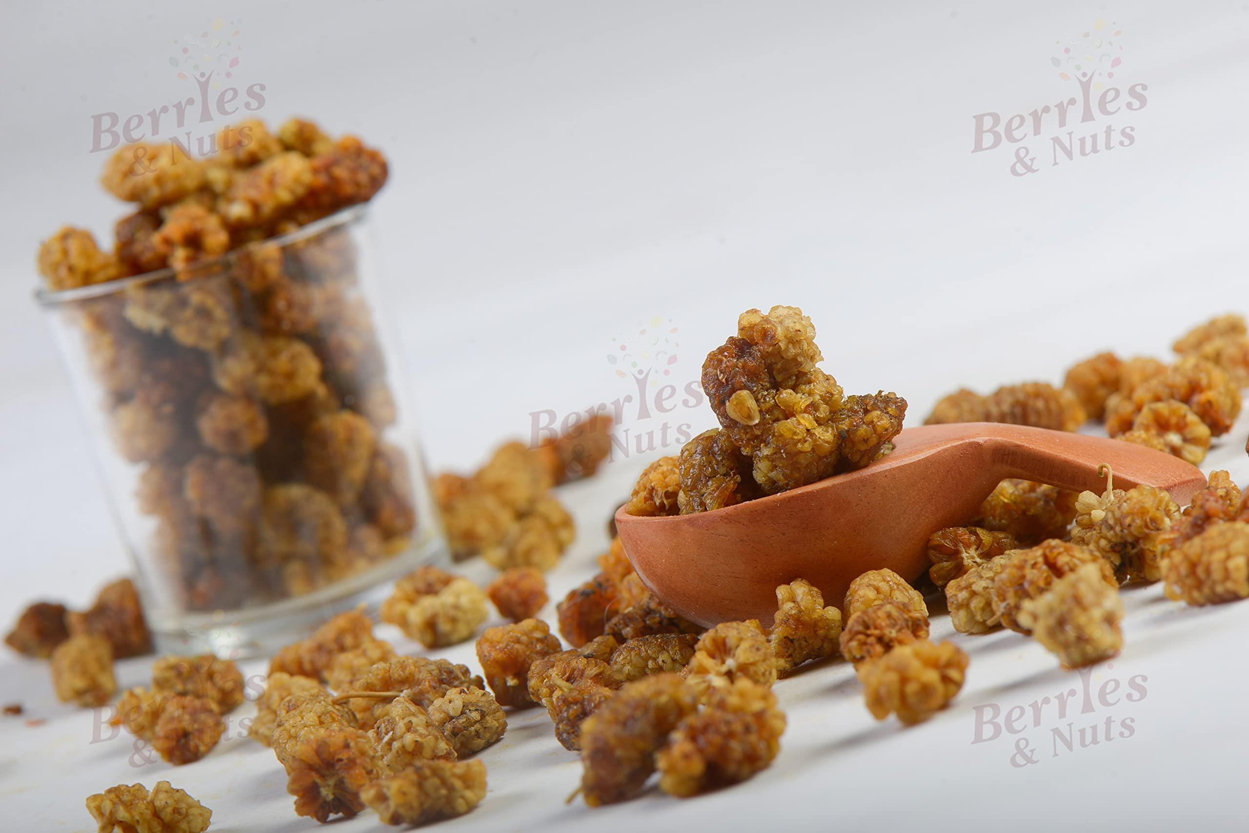 Berries And Nuts Berries And Nuts Naturally Dried Mulberries | Naturally Sweet Dried Mulberry | 480 Grams | 3 Bottles of 160 Grams