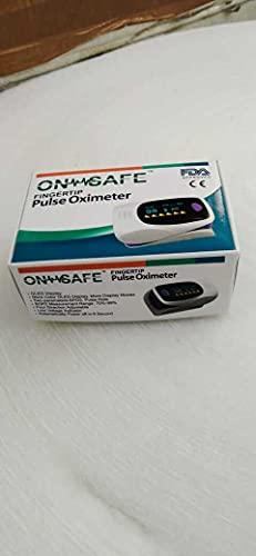 Prince Enterprise Onsafe Finger Pulse Oximeter, Blood Oxygen Saturation & Heart Rate Monitor, Blood Oxygen Meter FDA, CE Oxymeter Finger and Pulse O2 Monitor Oximeter,
