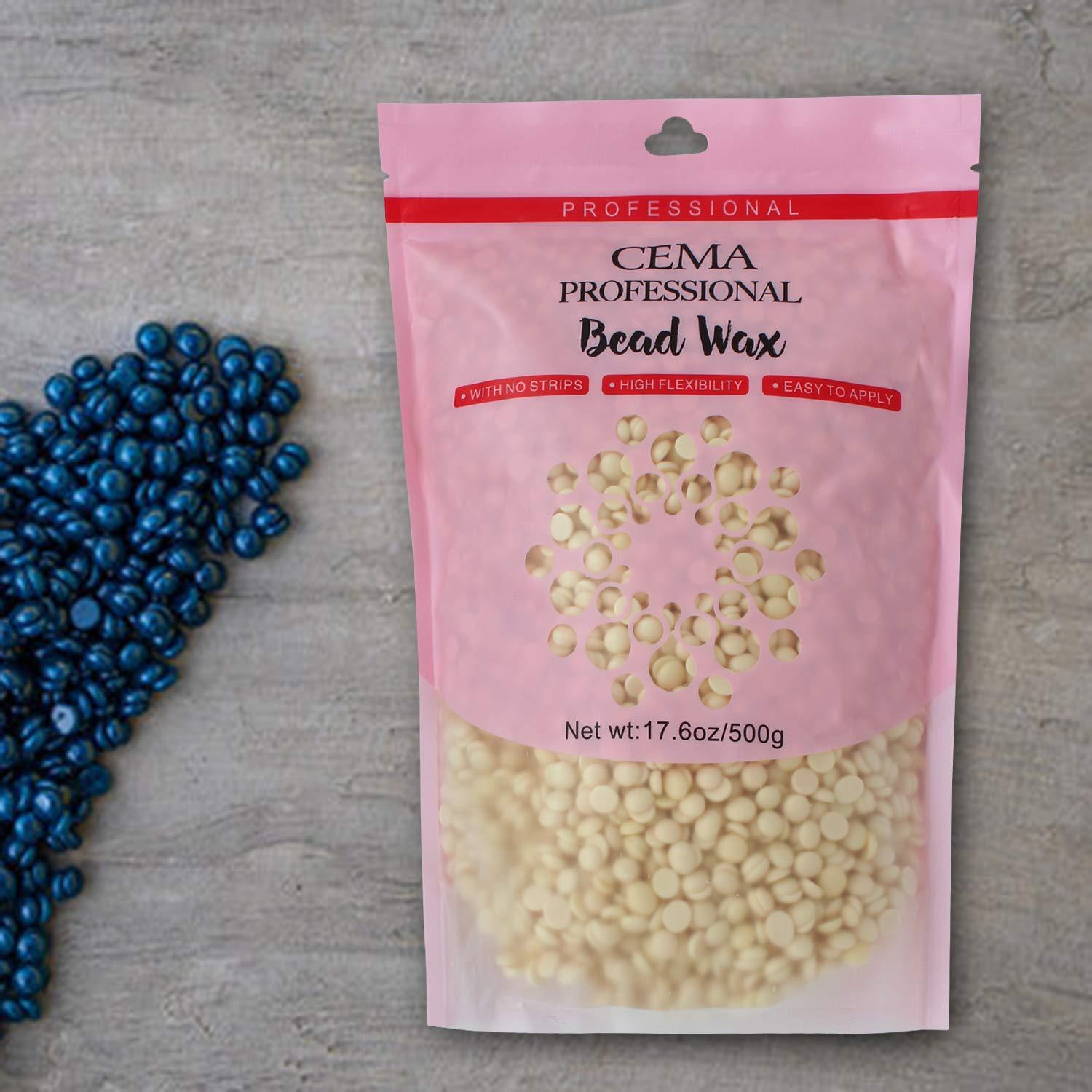 CEMA CEMA Bead Honey Wax for Bikini and Face Painless Hair Removal | Removes Tan, brightens & moisturizes skin | For Arms, Legs, chest (500gm)