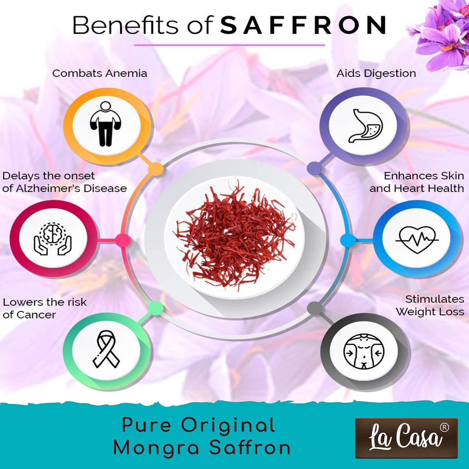La Casa La Casa Afghani Saffron | Original Kesar | Premium A++ Grade Keshar | Purest Finest Zafran Threads | 1gm |