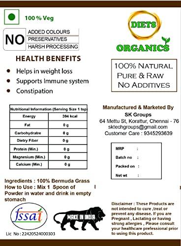 DIETS ORGANICS DIETS Organics Arukam pul powder, Bermuda Grass Powder 25 gms pack of 1