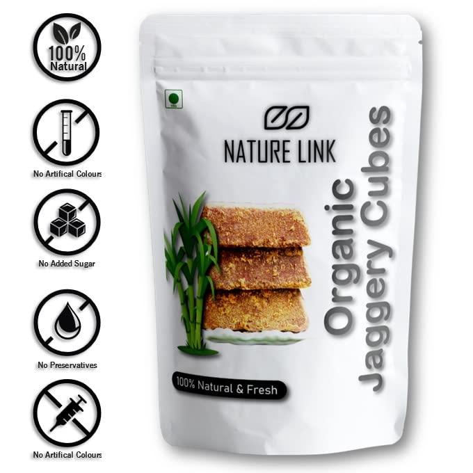 Nature Link Nature Link Organic Jaggery Cubes Gud / Desi Gur (Fresh, Pure, Natural, No Preservtives, Chemicals Free) - 100gm