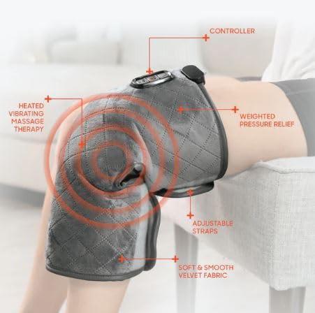 Lucario Lucario Knee Heating Pad, USB Heating Knee Brace Support for Arthritis, Heated Knee Wrap Thermal Therapy to Warm Joint Relief Pain of Knee Stiff, Arthritis, Strains
