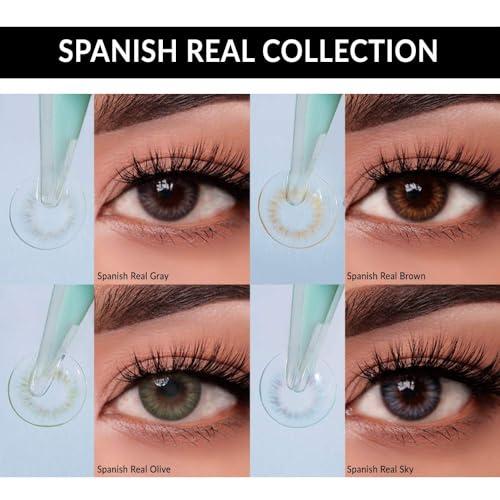 O-LENS O-LENS Spanish Real Brown - Coloured Contact Lens (Monthly Disposable, -1.75 / 2pcs / Real Brown), Natural Looking & Comfy Eye Color Lenses