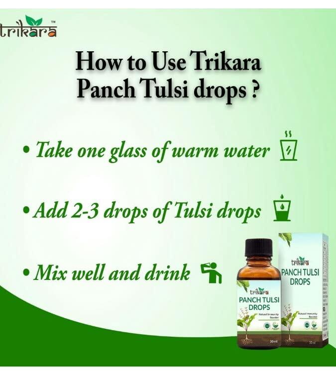 RCM Trikara Panch Tulsi Drop (Power of 5 Natural Tulsi Ram Tulsi, Shyam Tulsi, Vishnu Tulsi, Nimbu Tulsi and Van Tulsi,) -Immunity Booster_2X30ml_By RCM-(DE#2)_Pack of 2