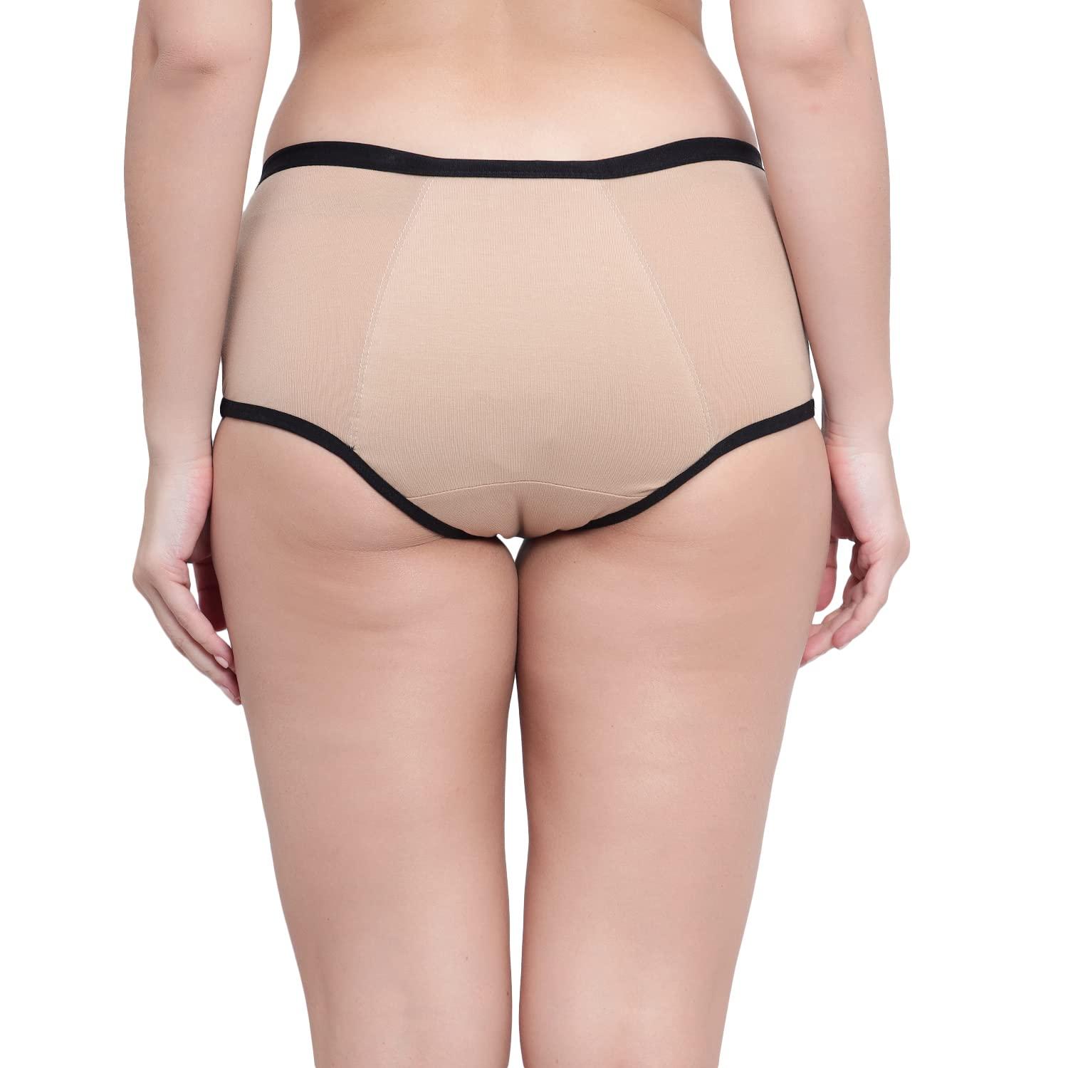 FabPad FabPad Women Reusable Leak Proof Period Panties Lasts for 3 Years Without Pads, Cups & Tampons (Pack of 1, Beige, 2XL)