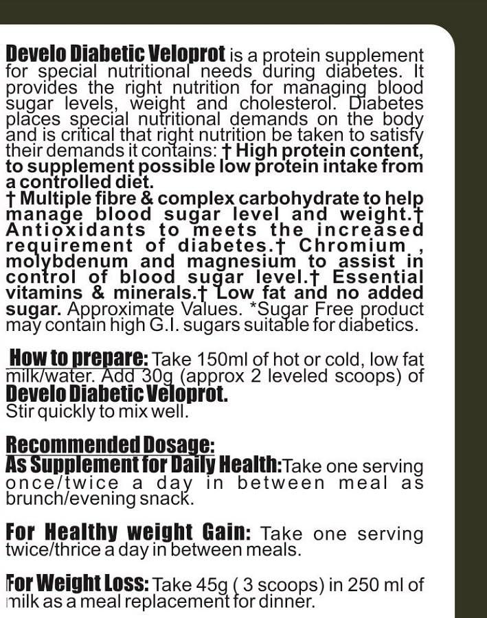 DEVELO Develo Diabetic Protein Powder Sugar Free Nutrition for diabetes Care - 2kg (Pack of 2) Banana