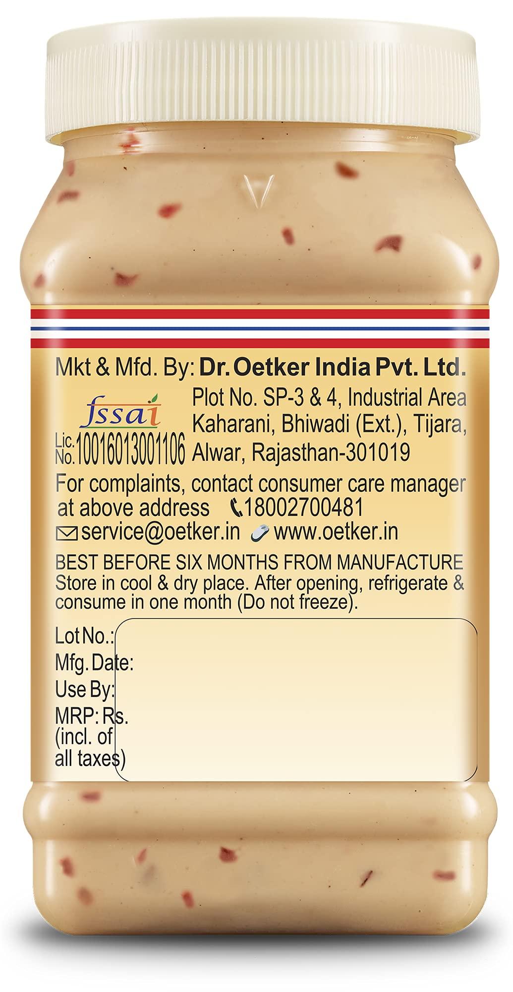 Dr. Oetker Dr. Oetker FunFoods Mayonnaise and Sandwich Spread Combo - Veg Mayo Original 250g, Cucumber & Carrot Sandwich Spread 250g and Cheese Chilli Sandwich Spread 250 Grams
