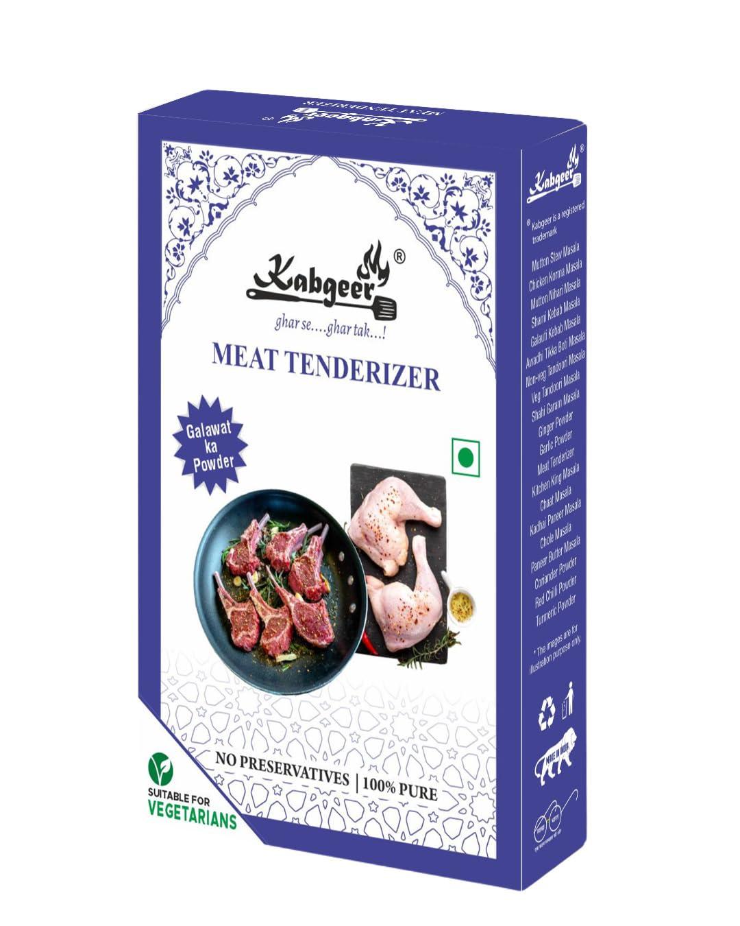 Kabgeer Kabgeer Mutton Tenderizer Powder | Speciality Powder | Raw Papaya | Kachri | Galawat ka Powder | No Added Preservatives | No Flavour - 50 gram Pack