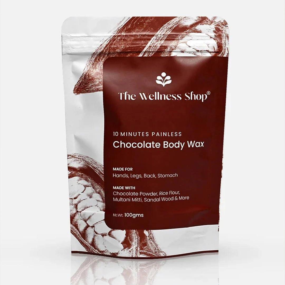 The Wellness Shop The Wellness Shop - Women Chocolate Hair Removal Powder, 10 Minute Full Body Waxing Powder, Painless And Natural Solution For Unwanted Hair And Parlour Like Result At Home