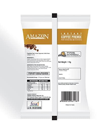 AMAZON AMAZON 3 in 1 Instant Cappuccino Medium Rosted Coffee and Cardamom Tea Plus Premix Combo (Premix Contains Tea, Coffee, Milk and Sugar) Each 2 Kg Pack