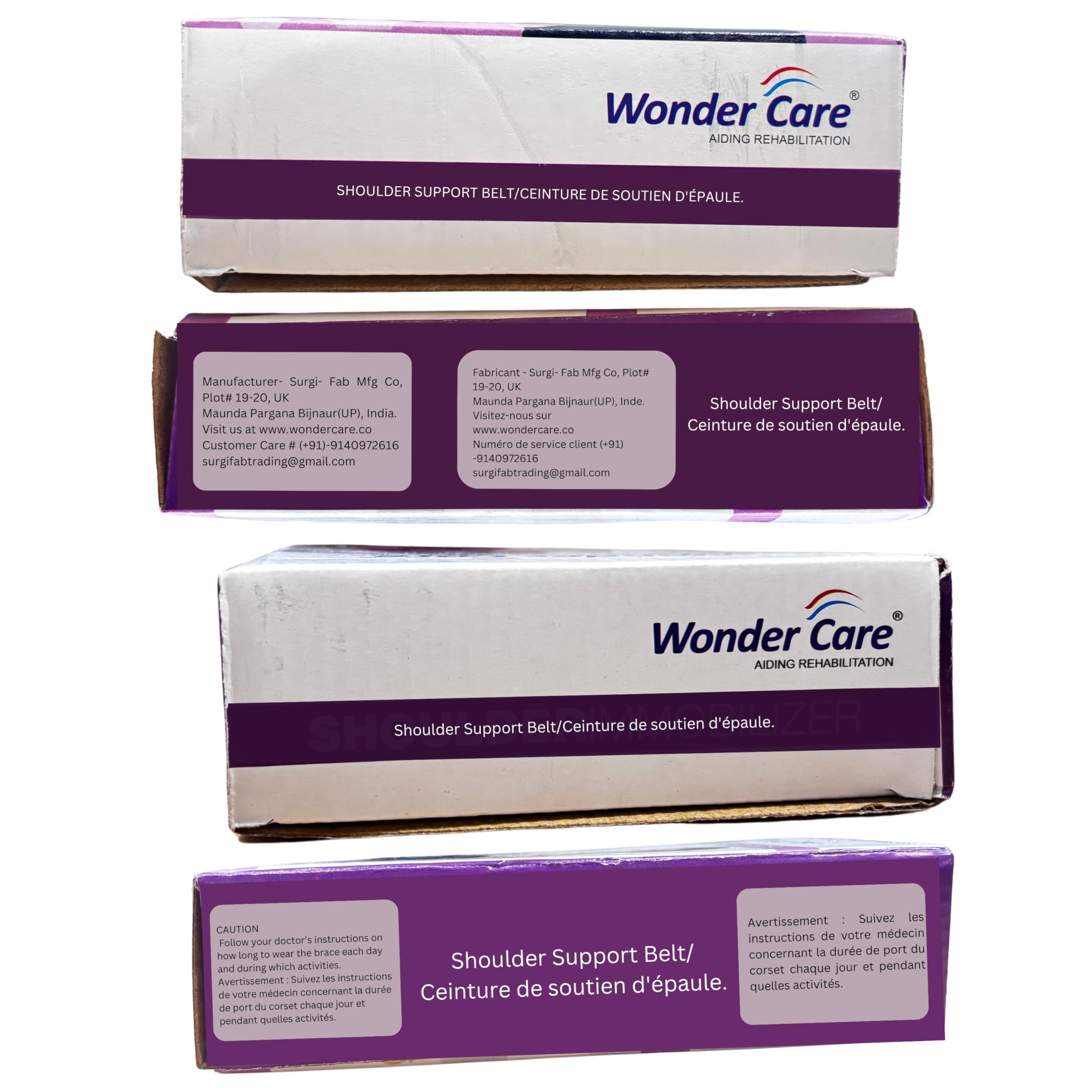 Wonder Care Wonder Care-Left Right Shoulder Immobilizer Arm Sling Elastic Brace for Clavicle Collar Bone Dislocation Subluxation Shoulder stabilizer Compression Brace After Rotator Cuff Surgery-Black Size-5