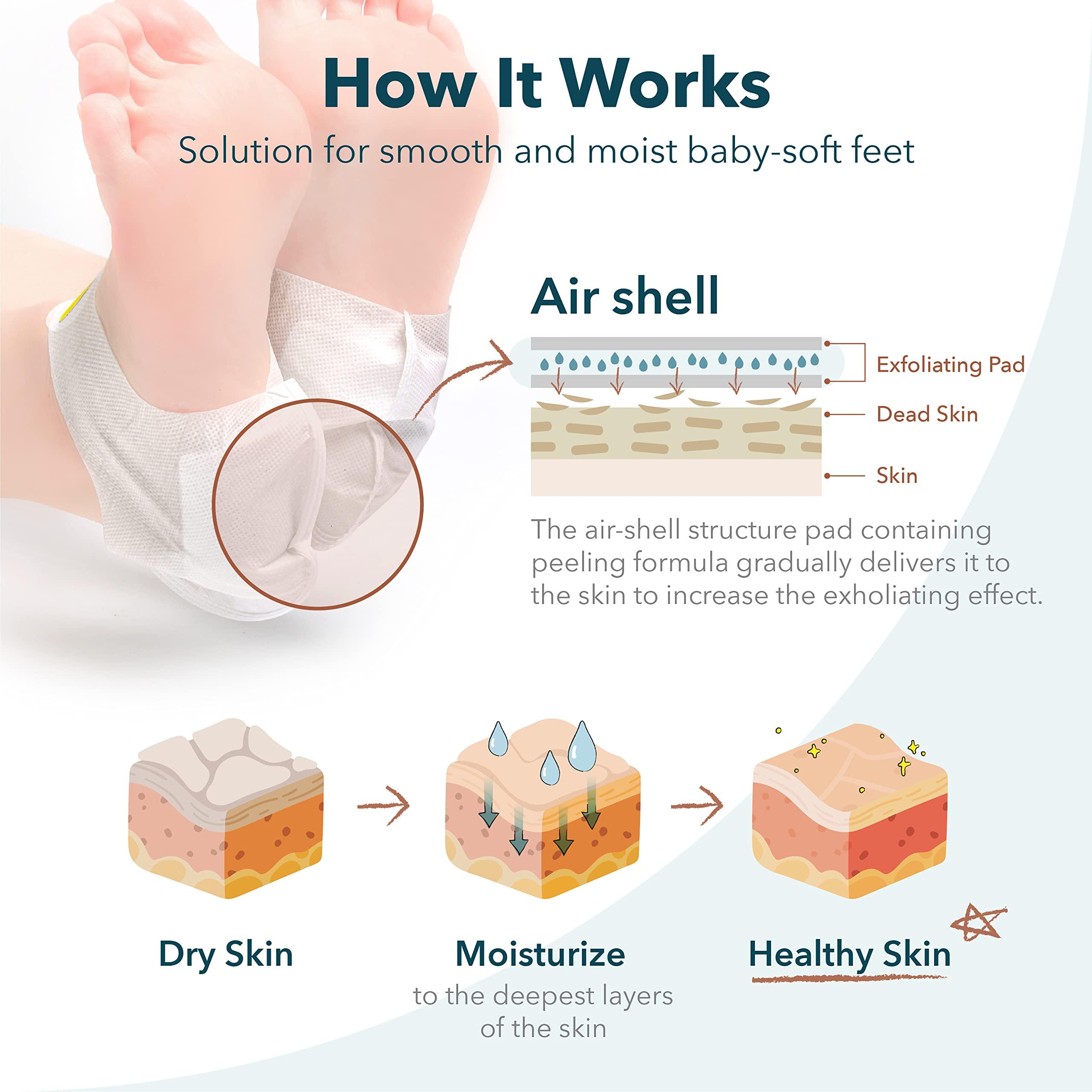 Purederm PUREDERM heel mask 0.63oz/ Korean beauty/Exfoliating foot peeling mask, Foot mask, Foot peeling, Removes Dead skin, Foot spa, Self foot care/Heel patch/Moisture foot mask (Exfoliating Heel Mask)