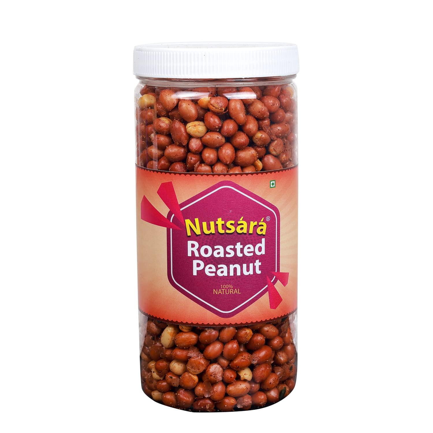 Nutsara Nutsara Kerala Spicy Roasted Peanuts , Roasted groundnut Snacks 600 gm (600GM)