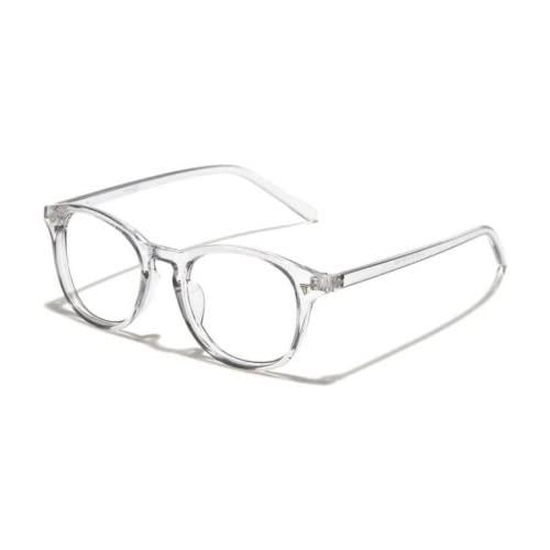 Fancy-Creation Fancy-Creation Premium UV400 Protected Round Anti Glare Reading Glasses Zero Power Computer Glasses For Men & Women (Multicolor) (Transparent)