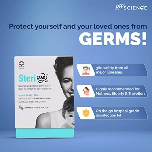 RW RW Steri 360 [Sterillium Gel™ Sanitiser + SteriSkin™ Hand & Body Wash + SteriSmart™ Surface Disinfectant] 50 ml