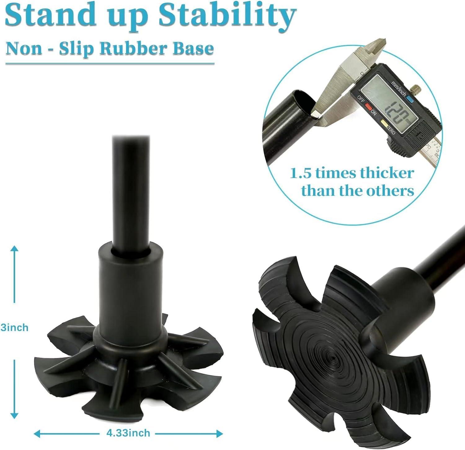 DHVYANT MART DHVYANT MART Modern Heavy Duity Foldable Walking Cane Adjustable Anti-Slip Walking Stick Ergonomic Campbell Handle Used for Seniors Balance Comfortable & Easy to Carry for Travel Pack of 1