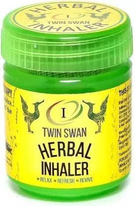 TWIN SWAN Twin Swan Traditional Thai Moderate Strong Herbal Inhalent Inhaler Pain Relief (10 g) (Pack Of 6)