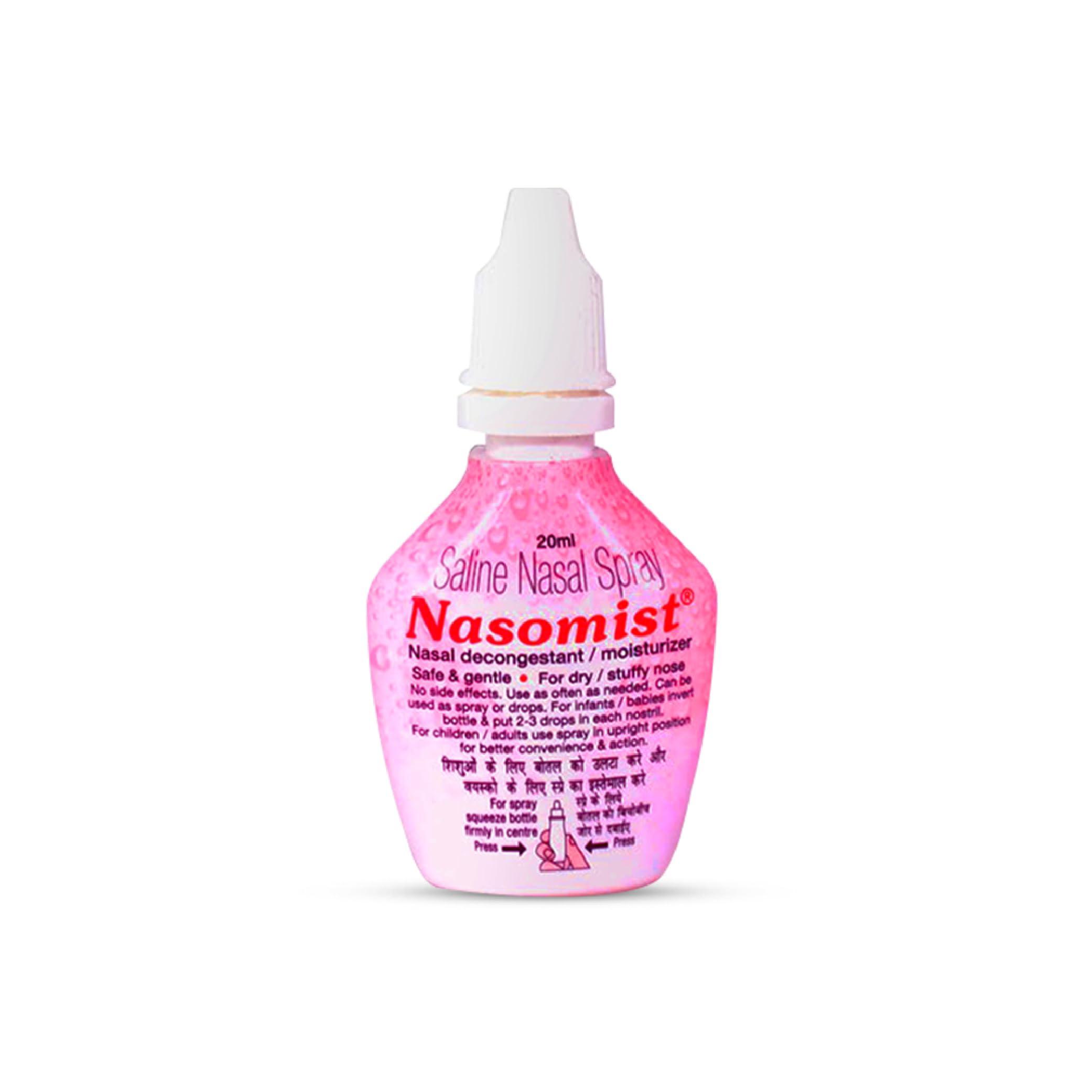 Nasomist Nasomist Original Nasal Saline Spray/Drops : For Dry And Thick Mucus Caused By Atrophic Rhinitis, Chronic Sinusitis And Crust Nasal Membrane, Pack Of 4