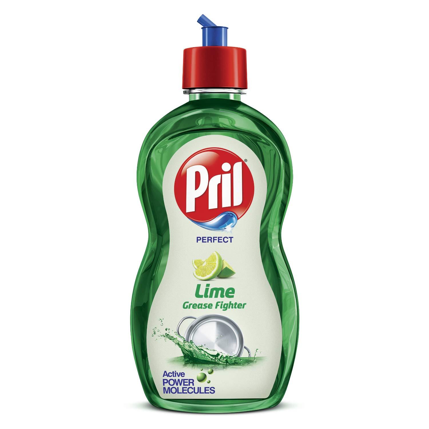 Pril Pril Dish Washing Liquid - 2 L (Lime) 1 Count & Pril Dish Washing Liquid - 500 ml (Green)
