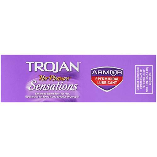 Trojan Trojan Her Pleasure Sensations Spermicidal Condoms, 12 Count