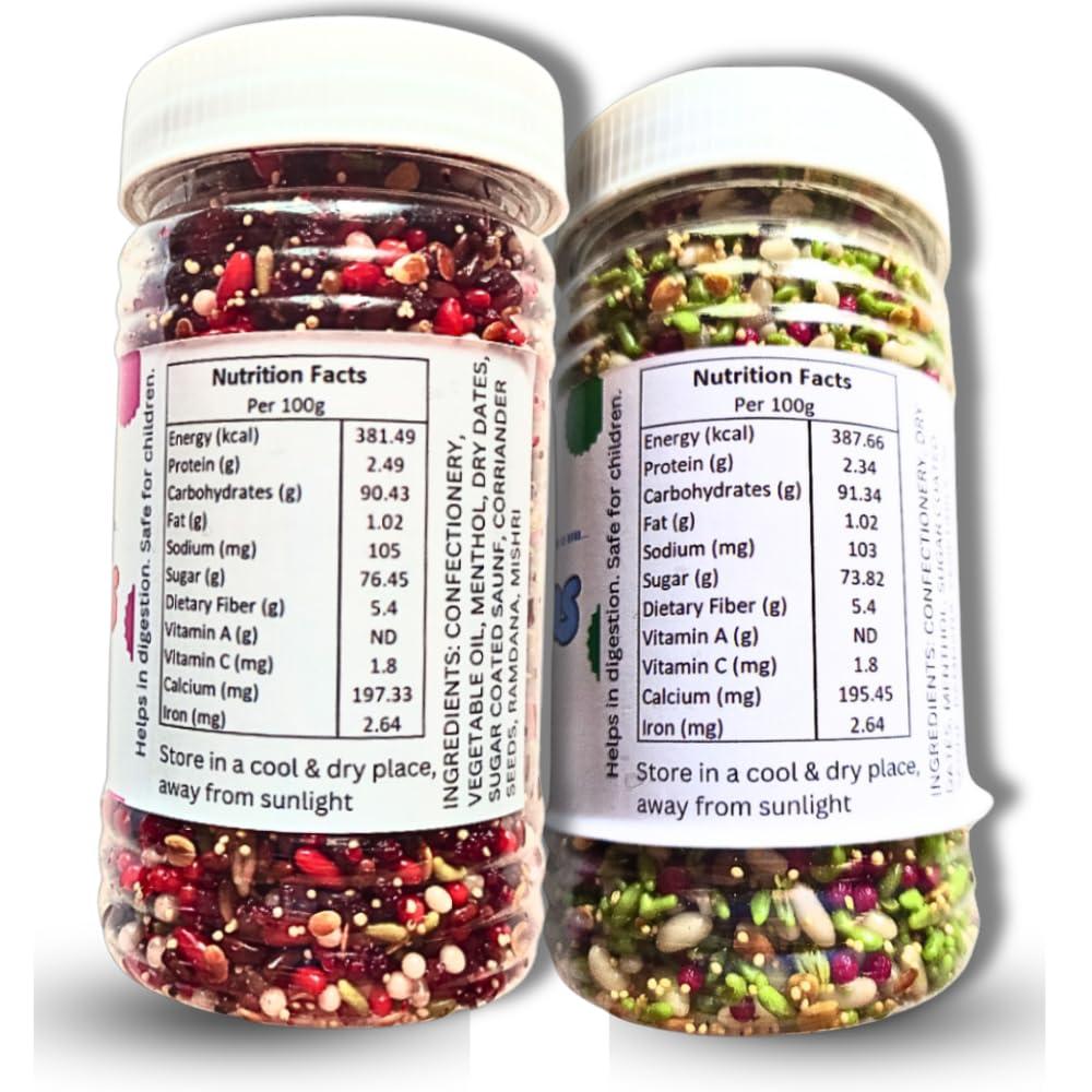 Bindaas Bindaas Mukhwas Digestive Mouth Freshener Mix Rose & Dilkhush Combo (2 bottles of 360 gm)