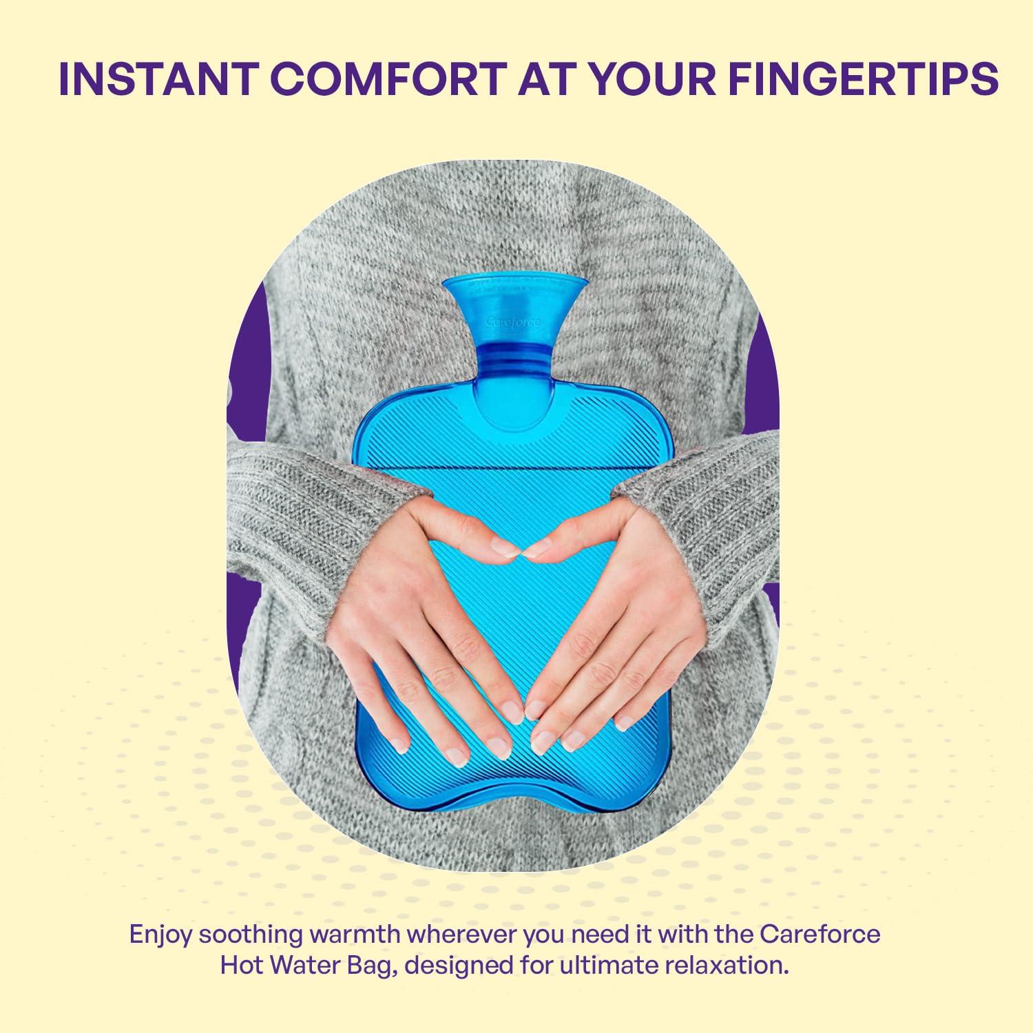 Careforce - The Force Behind Your Health Careforce Hot Water Bag Small Hot Bags Hot Pack Warm Water Bag Heat Bag Heating Bag - Blue