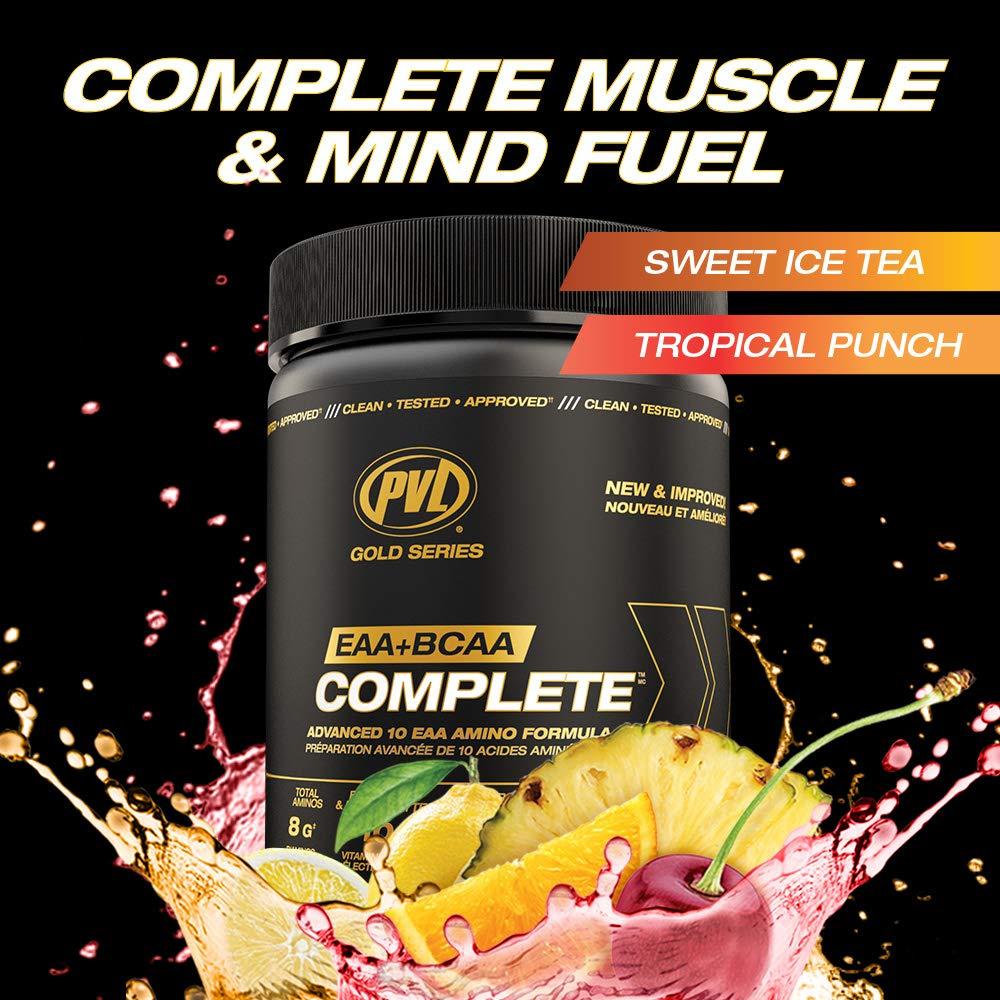 PVL PVL Gold Series EAA+BCAA Complete Flavor Protein Powder 330 Gram (Tropical Punch Flavor)