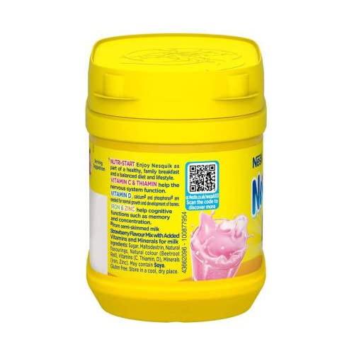 Nestle Nestle Nesquik Strawberry & Chocolate Flavour Milkshake Mix, Variety Pack, 600 g
