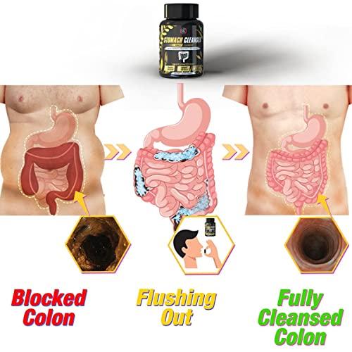 The Yoga Man Lab The Yoga Man Lab Stomach Cleanser Daily Cleanse - Natural Ayurvedic Colon Detox Probiotic Formula With Glucomannan & MCT Oil To Relieve Constipation, Manage Gut Health & Weight - 42 Capsules Pack