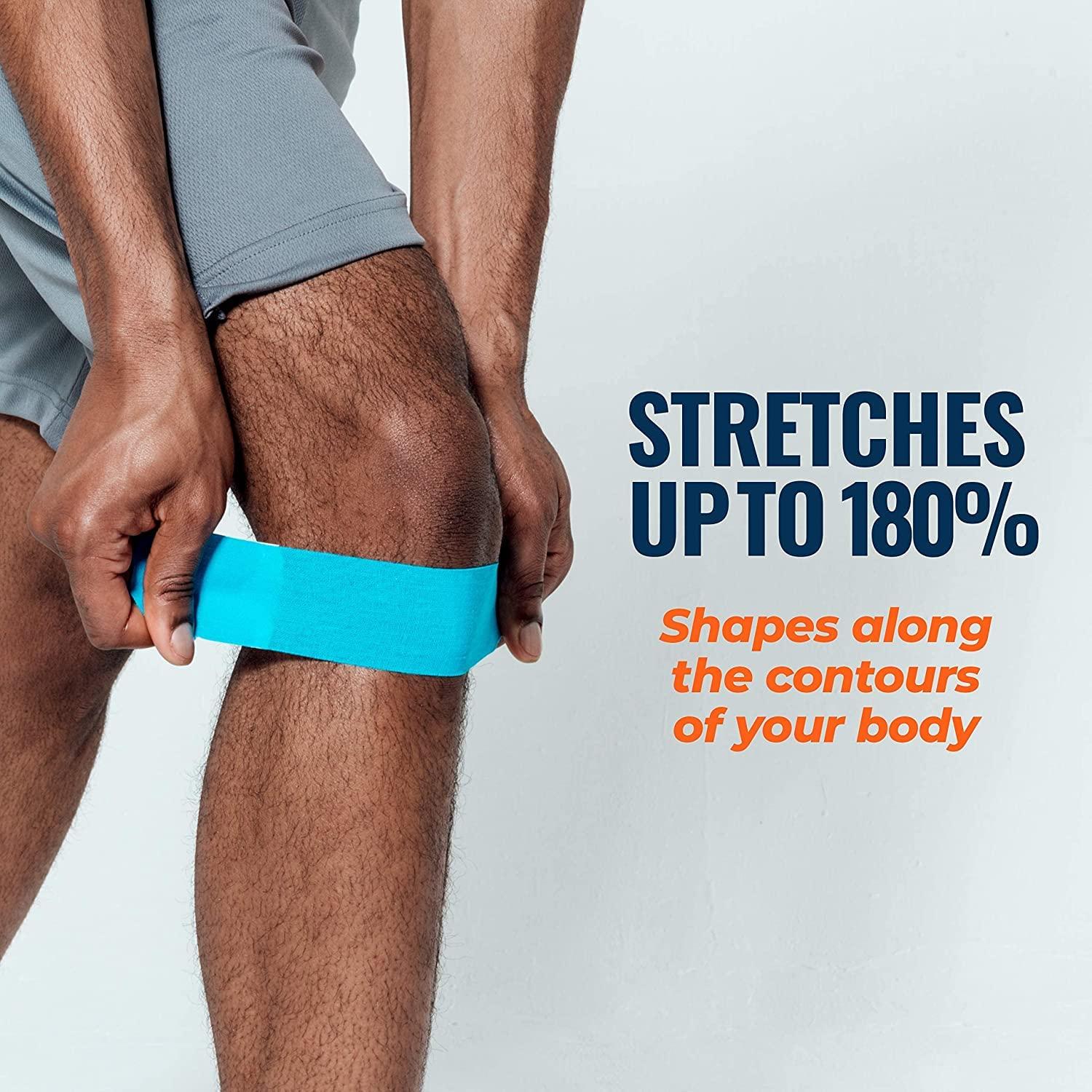 XIVUMN XIVUMN Kinesiology Tape Athletic Elastic Kneepad Muscle Tape Waterproof Sports Tape Water Resistant Tape for Joints Support and Comfort Knee Taping for Sport Activities(Color : Assorted) (3)