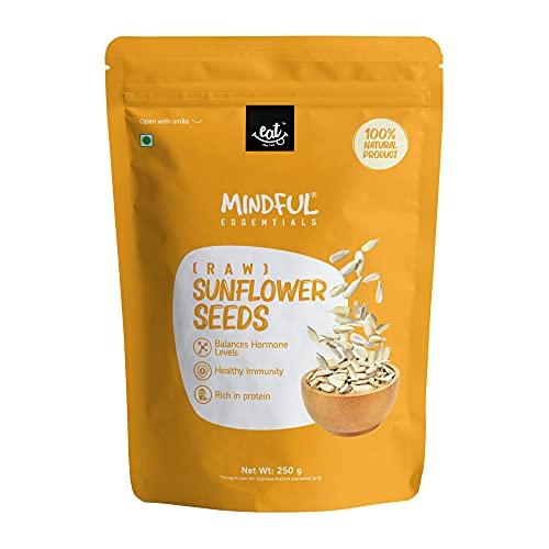 EAT Anytime Eat Anytime Mindful Helathy Raw Sunflower Seeds | High Protein & Fiber | Gluten Free | Healthy Snack For Breakfast & Diet | Rich in Minerals | Raw Sunflower Seeds - 250gm
