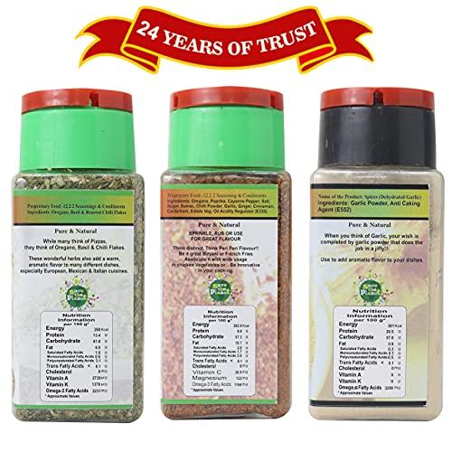 Easy Life Easy Life Pizza Seasoning 25g + Peri Peri Seasoning 75g + Garlic Powder 80g (Combo Pack of 3)