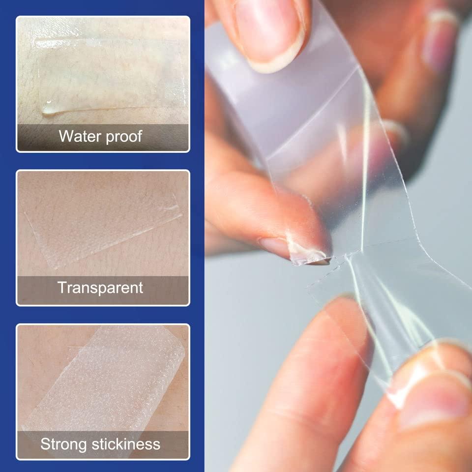 BOXANIA Boxania® Clear Silicone Scar Sheets, Silicon gel sheets for Scars Transparent Medical Silicone Gel Tape for Scar Removal, Silicone Scar Tape Roll For Hypertrophic Scars and Keloids Caused by Surgery