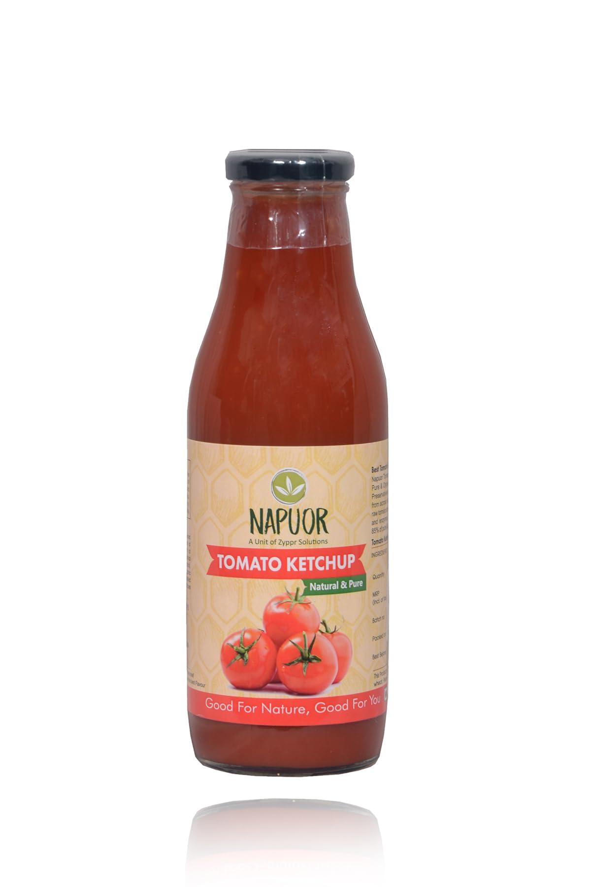 NAPUOR Napuor Organic Tomato Ketchup - Organically Grown,No Preservatives or Chemicals(600GM) Value Pack