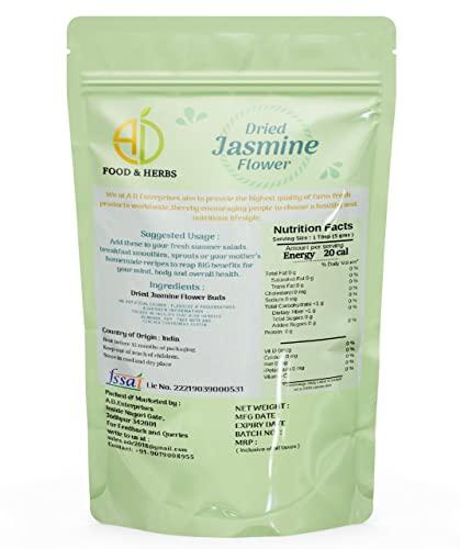A D FOOD AND HERBS A D FOOD & HERBS DRIED JASMINE FLOWER/ CHAMELI KE FOOL (150 grams)
