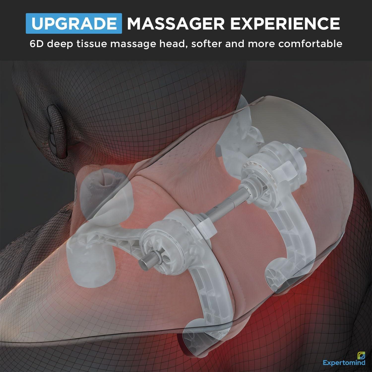 ASTIKAYA ASTIKAYA Neck and Shoulder Massager with Heat, Neck Massager, Shiatsu Neck and Back Massager with Heat Electric Shoulder Massagers, Deep 6D Kneading Massager Machine