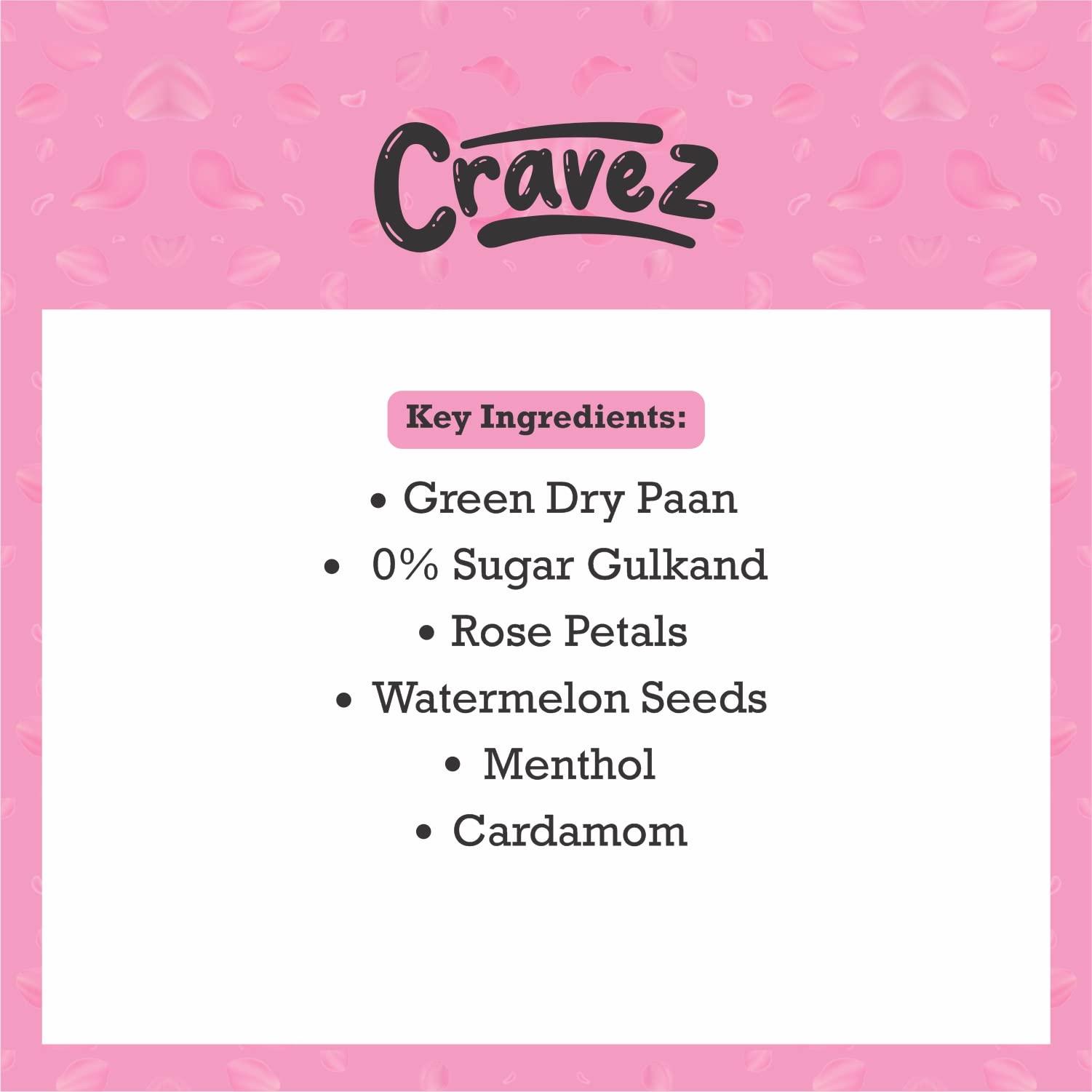 cravez cravez Paan Mouth Freshener|Refreshing & Digestive After Meal Snack Mukhvas|Hygienically Packed Mukhwaas (Gulabi Pan Mouth Freshner, 370 Gram)