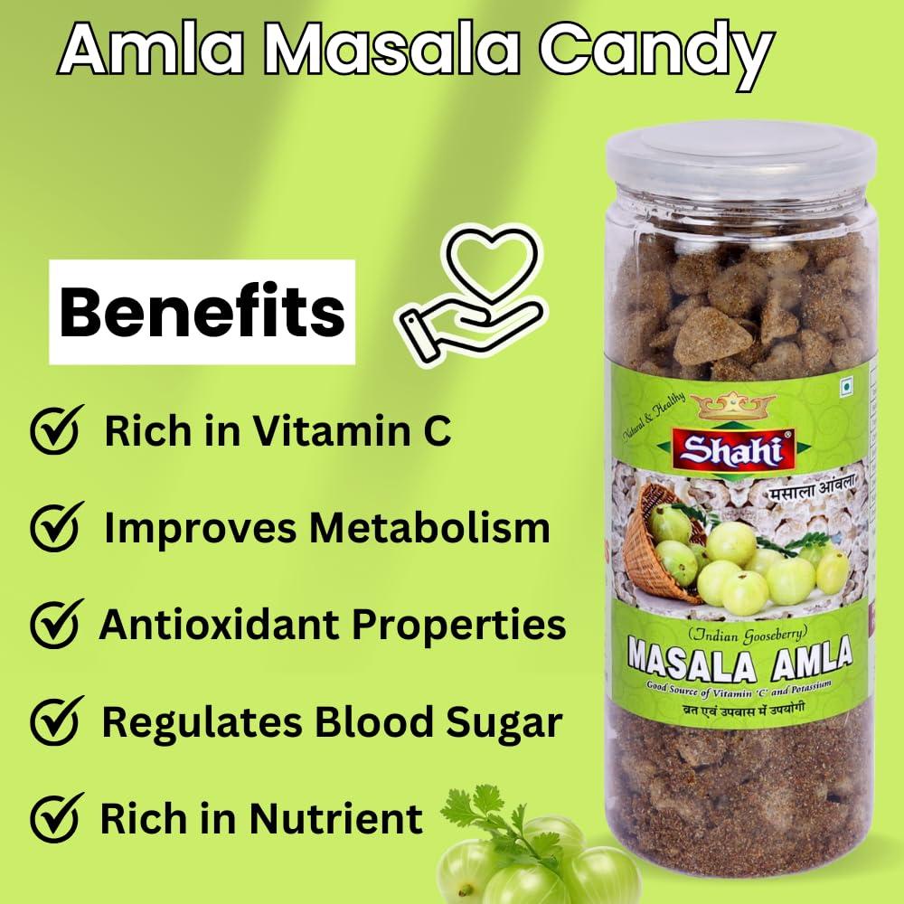 SHAHI Shahi Rajasthani Mukhwas, Traditional Mouth Freshener 180g & Premium Amla Candy Pachak 200g | Authentic Mukhwas Mix for Refreshing Moments | Rich in Vitamin C & Antioxidants | Aromatic Mukhwas for Digestion & Freshness | Good for Bad Breath