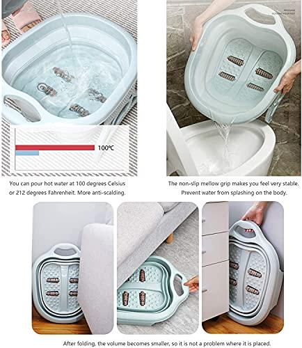 MAHVIW MAHVIW Foot Soaking Bath Basin | Pedicure Foot Spa Massager | Plastic Foot Tub for Soaking Feet | Cold & Hot Water Foot Massaging Bucket for Women & Men (Multicolour)